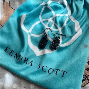 Black Druzy Dainty Kendra Scott earrings